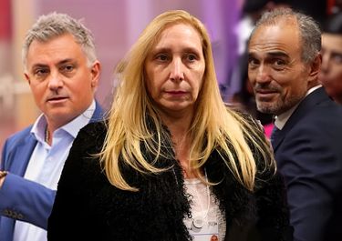 Karina Milei, con Lule Menem y Sebastián Pareja