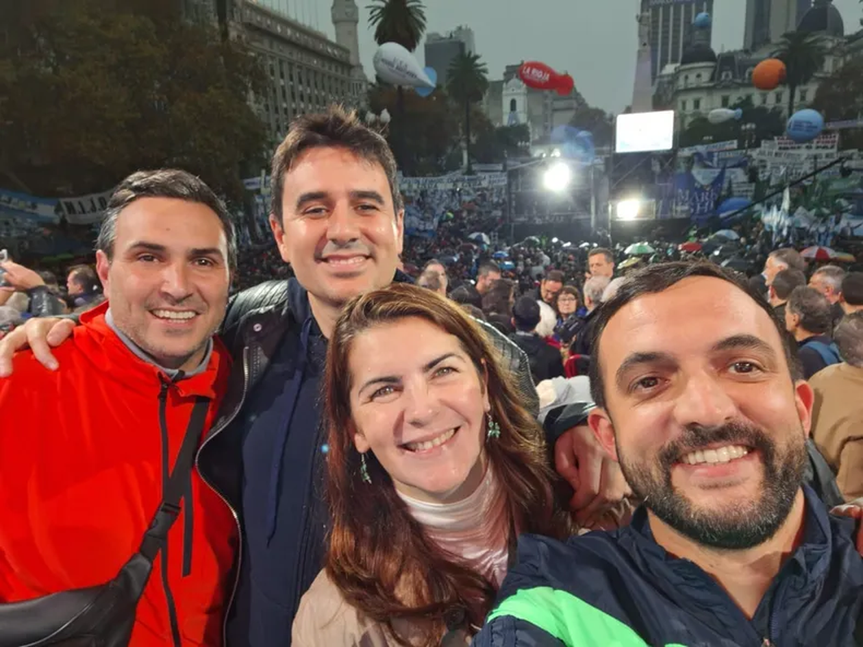 Referentes del Movimiento Evita: Onorato, Toniolli, Fernández y Grosso.&nbsp;