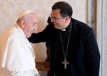 El papa Francisco y el renunciado Gabriel Mestre