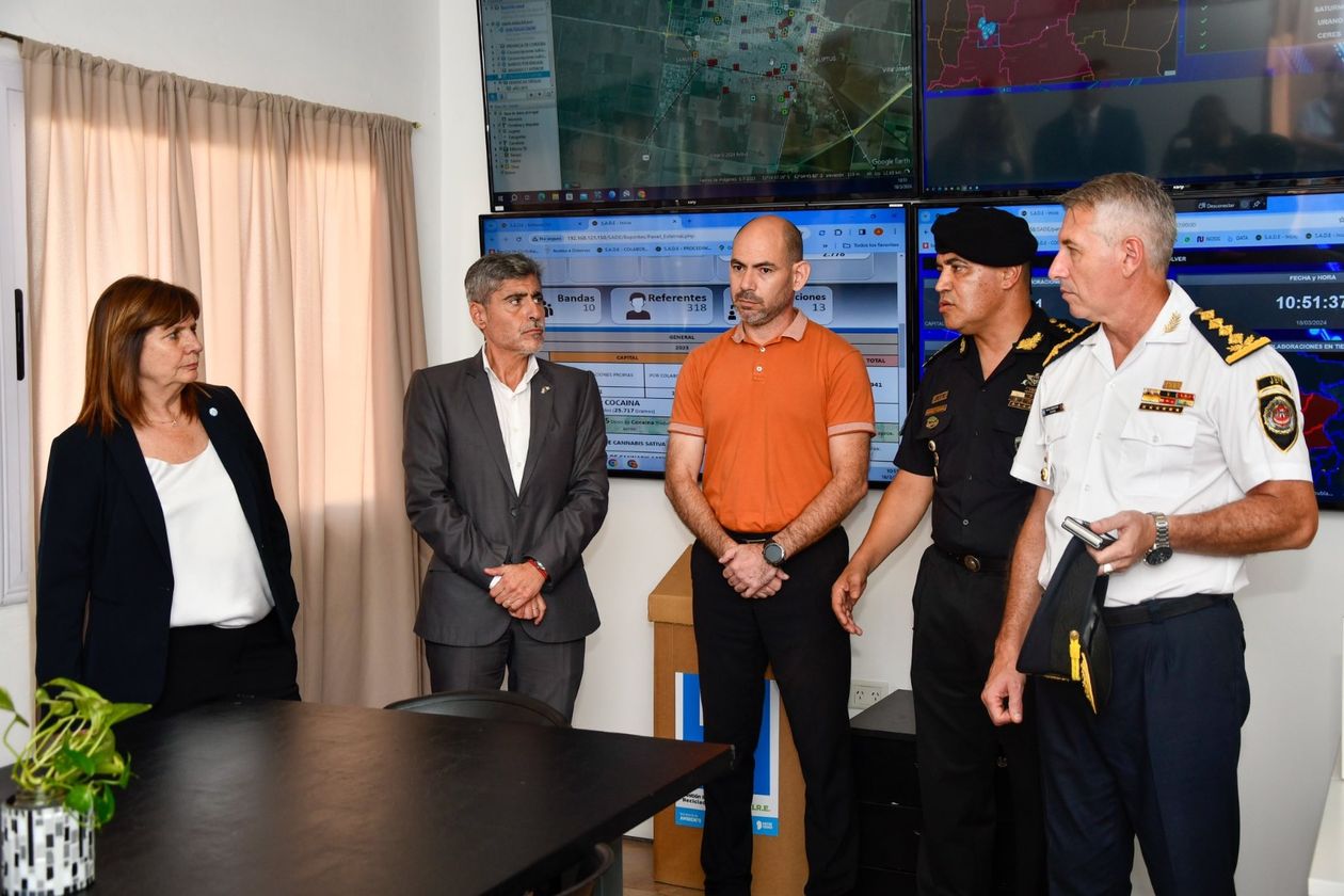 Patricia Bullrich y el ministro de Seguridad de Córdoba, Juan Pablo Quinteros, anunciaron acciones coordinadas contra el narcodelito.&nbsp;