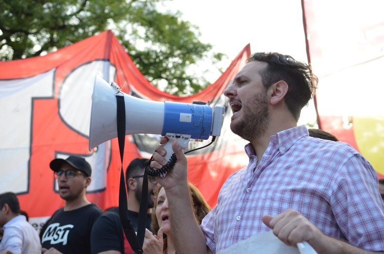 Lautaro Jiménez, último candidato a gobernador del Frente de Izquierda y los Trabajadores en Mendoza. 