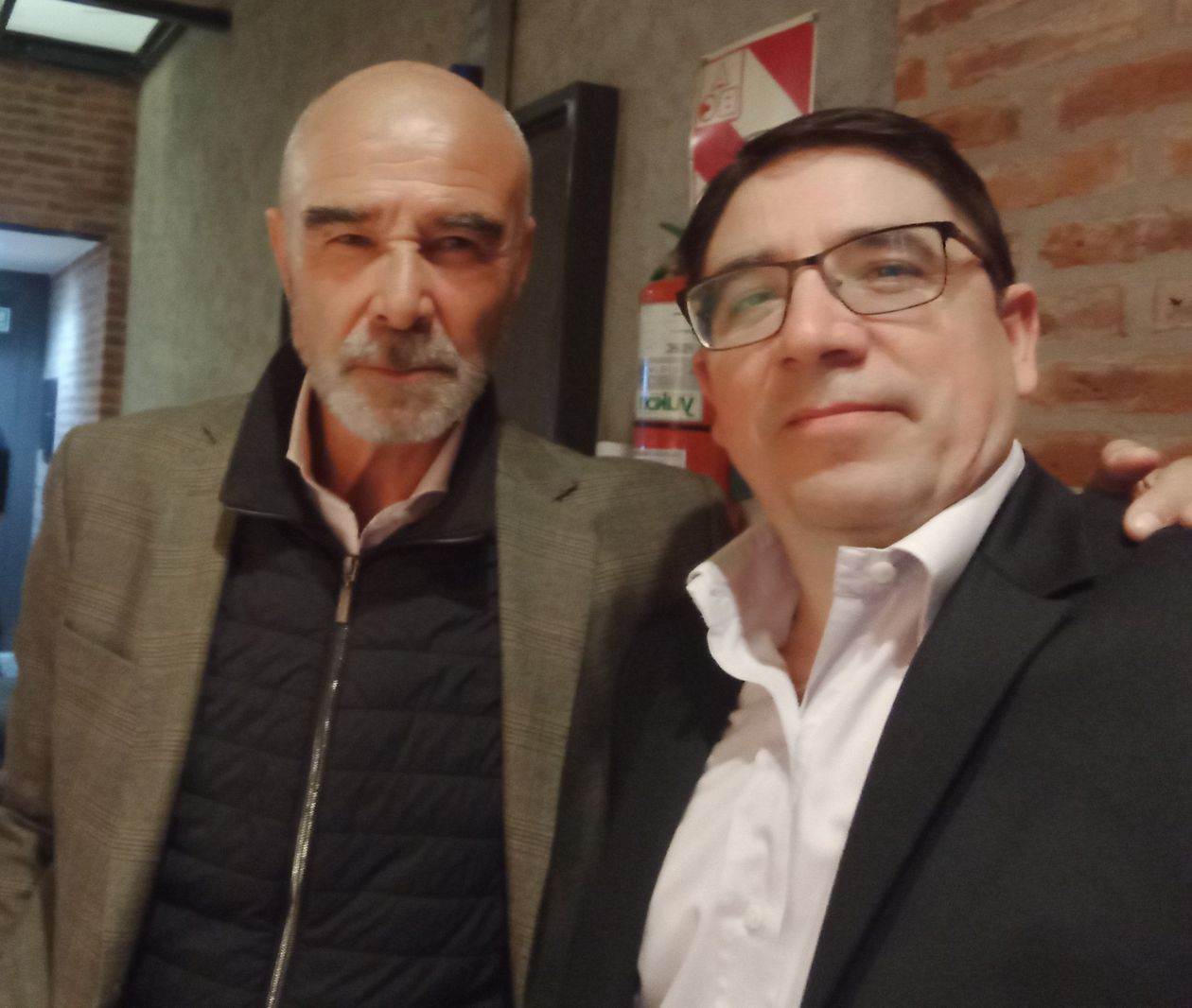 Alejandro Álvarez con el carapintada Juan José Gómez Centurión.