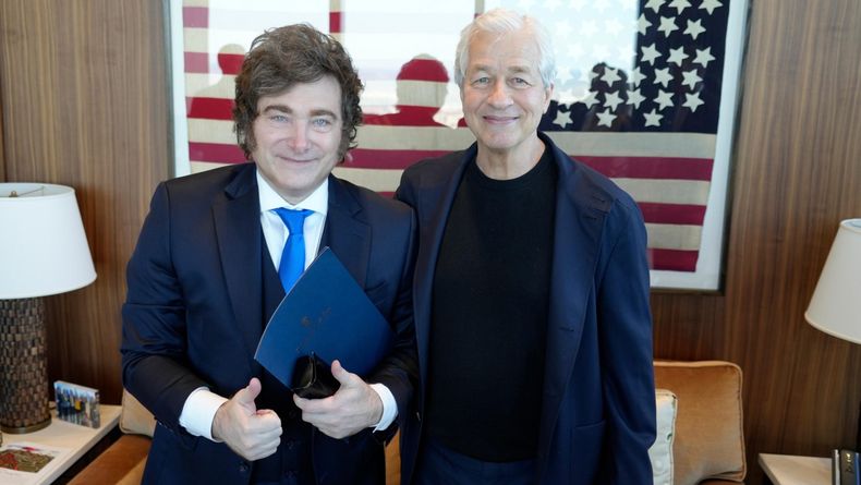 Javier Milei y Jamie Dimon inauguraron el Argentina Week.