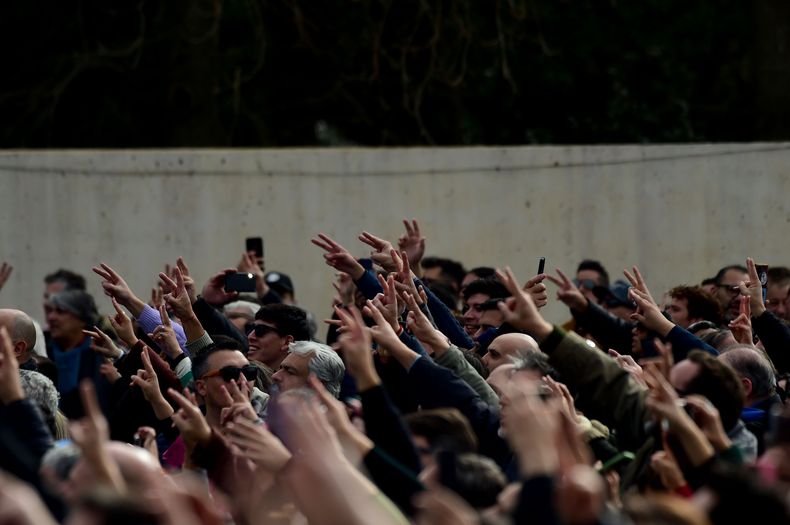 Axel Kicillof, en el acto en la Quinta de San Vicente.