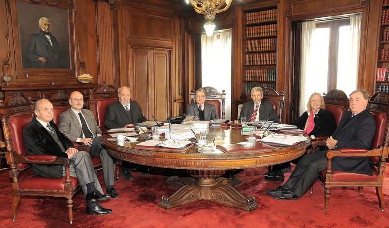 La Suprema Corte pre 2015, con sus siete ministros en funciones&nbsp;