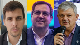 Intendentes de Santa Fe contra las cuerdas: Leonardo Viotti, de Rafaela; Enri Vallejos, de Reconquista; y Alberto Ricci, de Villa Gobernador Gálvez.