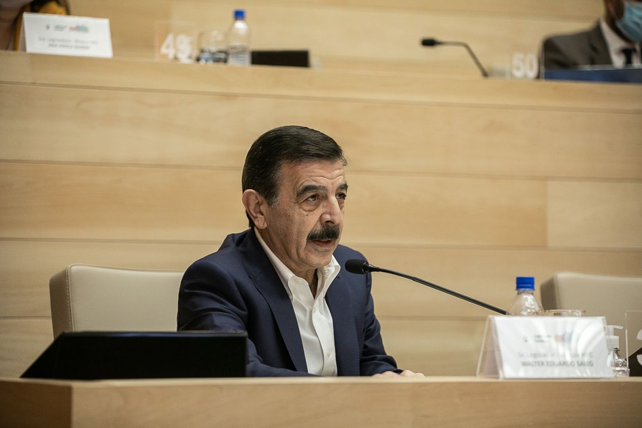 Walter Saieg, en su banca en la Legislatura.&nbsp;