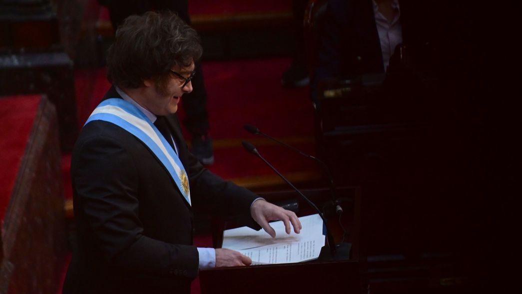 Javier Milei en el Congreso.