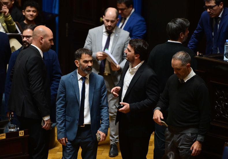Juan Osaba y Agustín Romo, del bloque de La Libertad Avanza en Diputados.