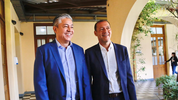 Rolando Figueroa y Omar Gutiérrez. Una foto que resume el tiempo político en Neuquén y del MPN.