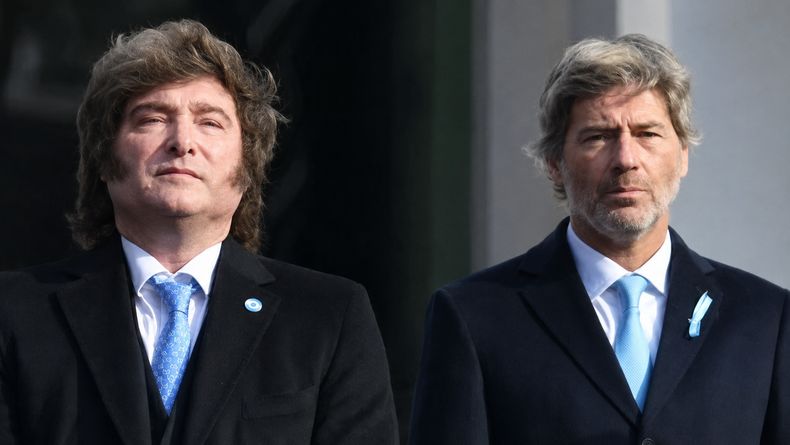 Javier Milei y Juan Bautista Mahiques.
