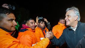 Martín Llaryora durante la inauguración de la ampliación de la avenida Luchesse