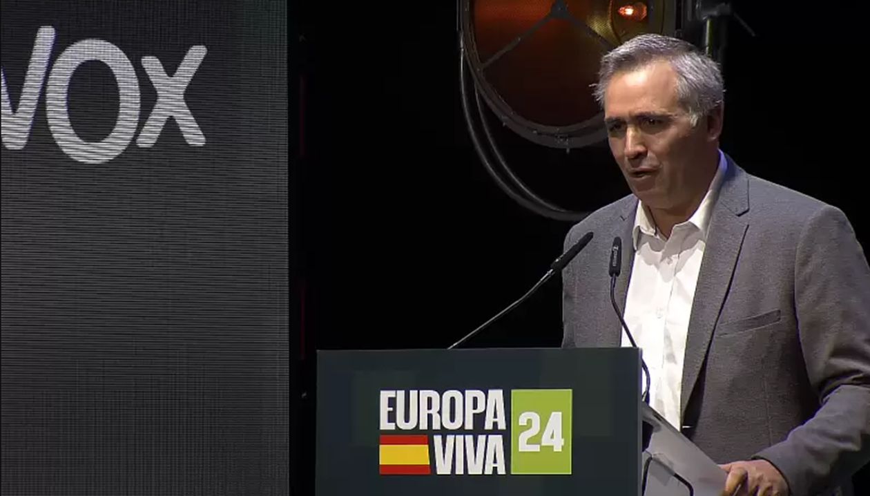 Francisco Sánchez, secretario de Culto, expone en la convención de Vox.