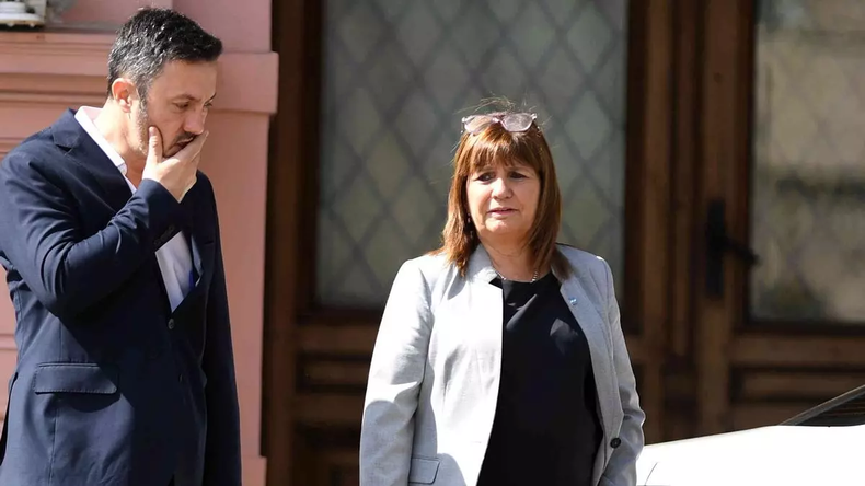 La ministra de Seguridad, Patricia Bullrich, y Luis Petri.
