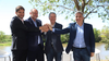 Maximiliano Pullaro y Martín Llaryora, junto a sus antecesores Omar Perotti y Juan Schiaretti.