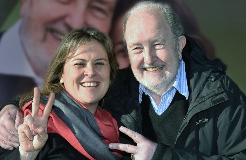 La intendenta Fernanda Alonso y Carlos Verna, exgobernador y padrino político.