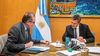 Miguel Pesce del Banco Central y el ministro de Economía Sergio Massa