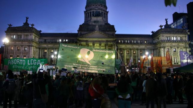 aborto: el congreso muestra una foto similar a 2018, pero con la rosada a favor