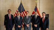 La delegación del PRO con el senador Bernie Moreno.