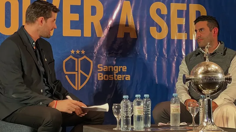 Klix, en una actividad relacionada a Boca Juniors.