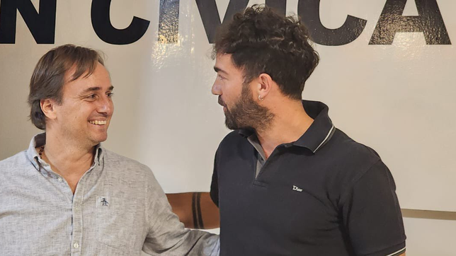 Luis Pusterla, titular del Comité Neuquén de la UCR junto a Juan Peláez.&nbsp;