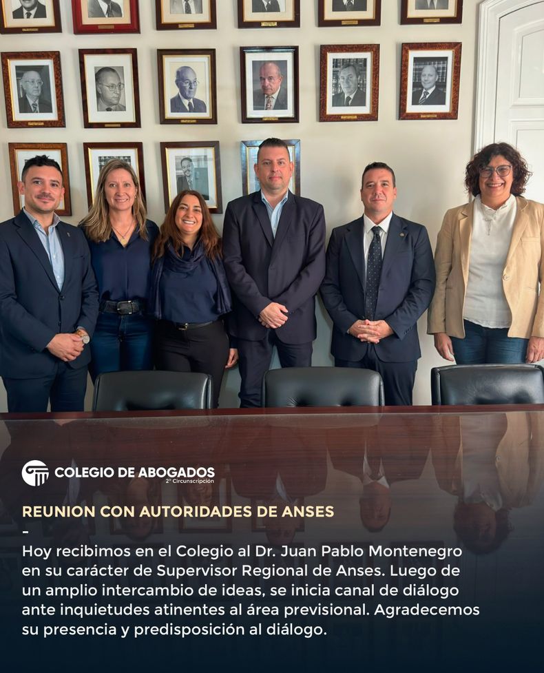 Montenegro, el alfil de Romina Diez en ANSeS, ya se reunió con el Colegio de Abogados de Rosario.