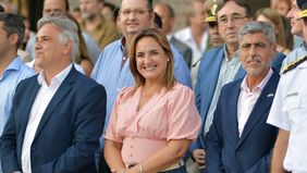 Martín Llaryora, Myrian Prunotto y Juan Pablo Quinteros