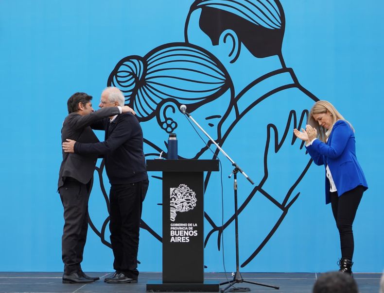 Axel Kicillof, Jorge Taiana y Verónica Magario. Axel Kicillof, Jorge Taiana y Verónica Magario.