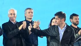 Sergio Massa, Jimena López, Jorge Taiana y Máximo Kirchner