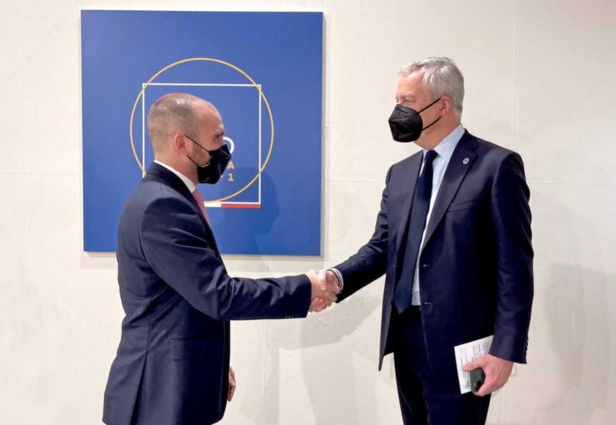 Martín Guzmán en el G20 Martín Guzmán Bruno Le Maire