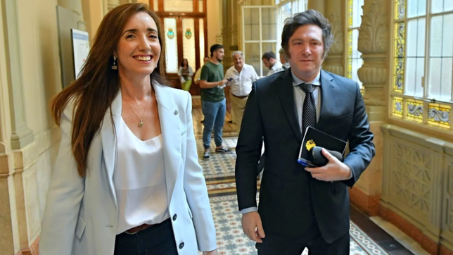 Javier Milei y Victoria Villarruel.