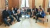 Con Santiago Caputo en medio, junto a Karina Milei, la mesa política se reunió en la Casa Rosada.&nbsp;