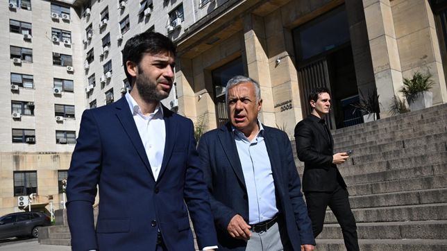 Ignacio Torres y Alfredo Cornejo, gobernadores de Chubut y Mendoza, en Comodoro Py. 