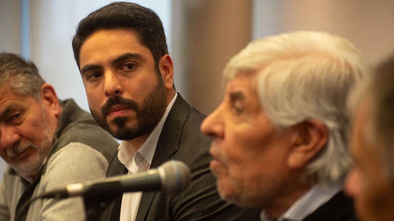 Hugo Moyano hijo, presidente del partido Cultura, Educación y Trabajo a nivel país.