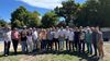 Referentes de la UCR Córdoba, en Mina Clavero.