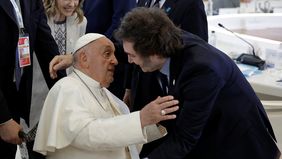 Javier Milei con el papa Francisco.