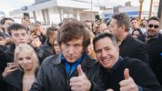 Javier Milei, junto a su jefe de bloque en Diputados, Gabriel Bornoroni.