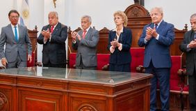 La Corte santafesina a pleno. Erbetta, Gutiérrez, Falistocco, Gastaldi, Spuler y Netri.