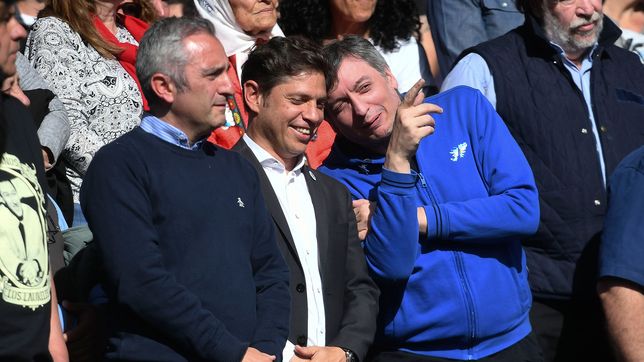 Andrés Larroque, Axel Kicillof y Máximo Kirchner