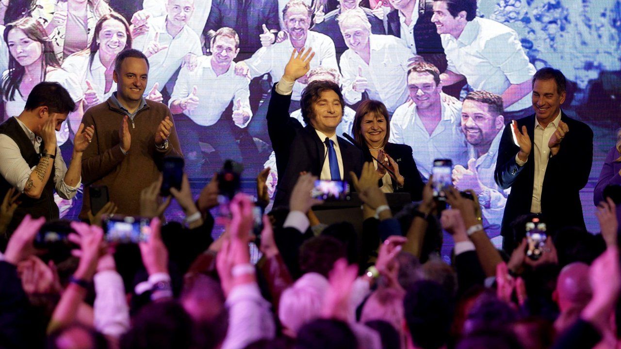 Javier Milei en el festejo libertario en la ciudad de Buenos Aires Javier Milei en el festejo libertario en la ciudad de Buenos Aires