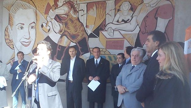 Se inauguró un mural en La Plata en homenaje a Evita