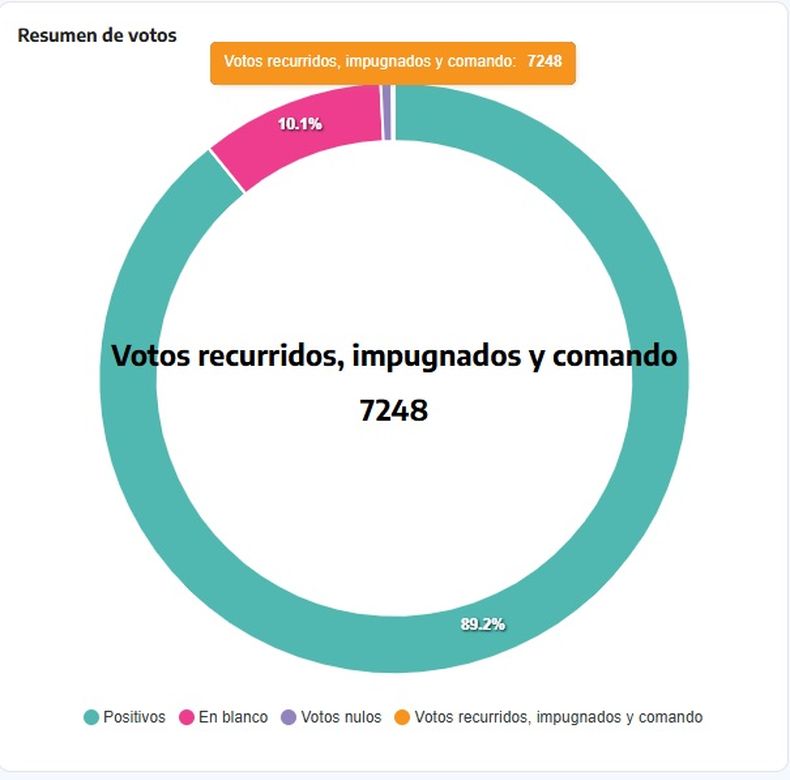 La incidencia de los votos recurridos en 2023 fue marginal. Así lo muestra el informe del escrutinio provisorio. 