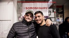 Marcos Ferrer y Lautaro Villafañe, su jefe de gabinete en la Municipalidad de Río Tercero