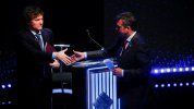 Sergio Massa y Javier Milei en el debate presidencial