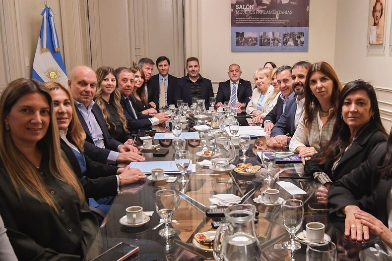 Miembros de los bloques del PRO. Evalúan no aceptar el veto a ley que aumenta el presupuesto a las universidades.&nbsp;