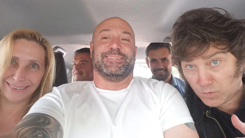 Karina Milei Diego Spagnuolo y Javier Milei