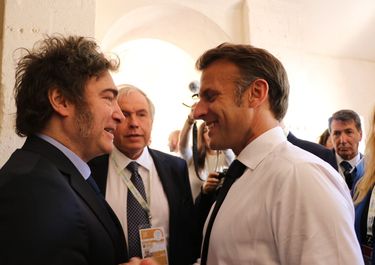 Javier Milei y Emmanuel Macron.