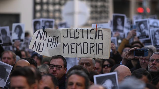 El lema del acto de este año fue Justicia ausente. Digamos presente.