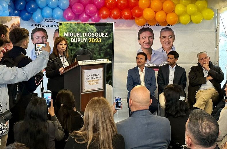 Patricia Bullrich en un acto partidario en Tucumán