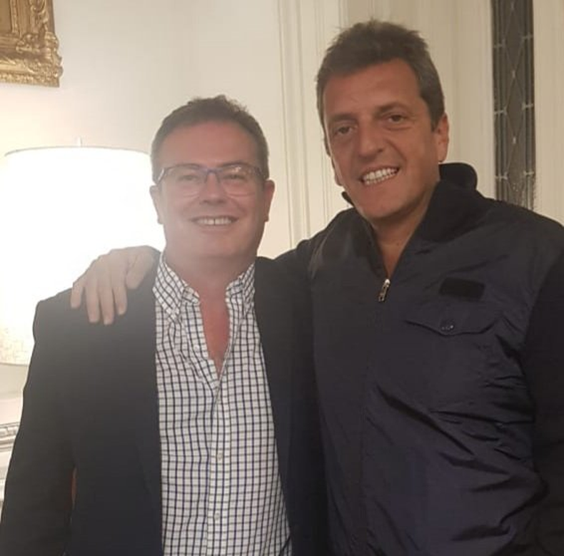 Gainza, junto a Sergio Massa, jefe del Frente Renovador.